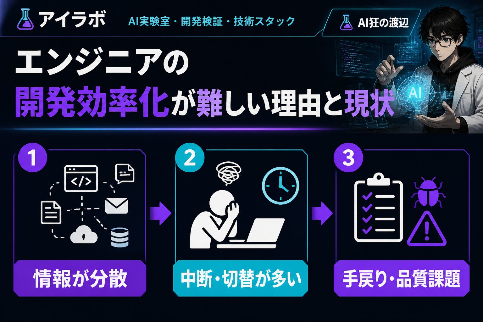 開発ツール エンジニアの開発効率化が難しい理由と現状