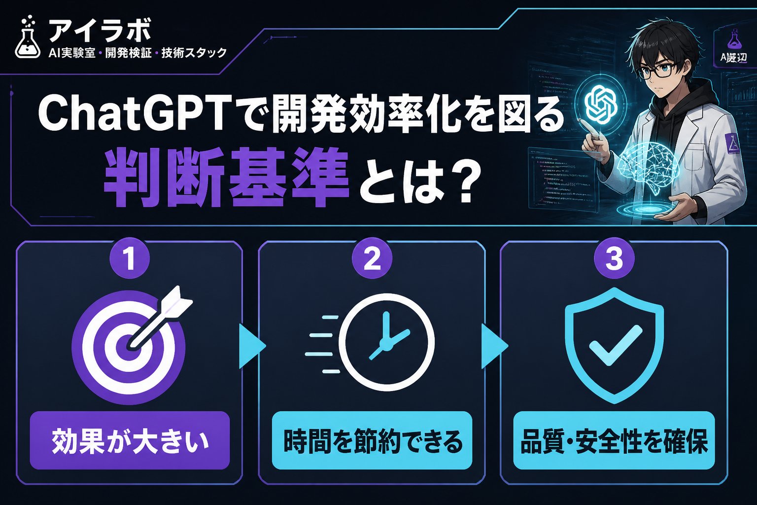 開発ツール ChatGPTで開発効率化を図る判断基準とは?