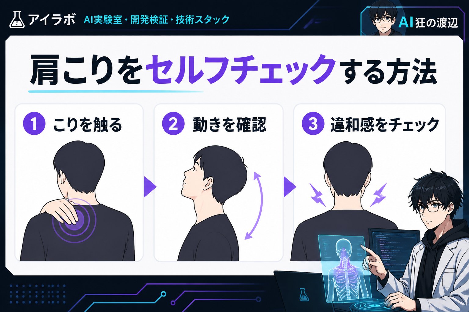 エンジニアの健康 肩こりをセルフチェックする方法