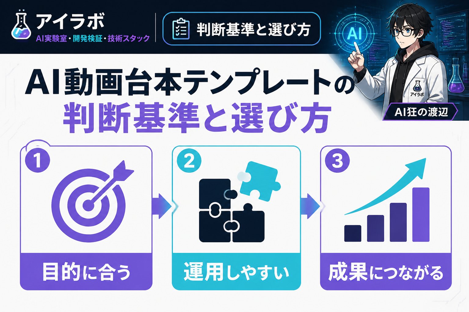 AI活用 AI動画台本テンプレートの判断基準と選び方