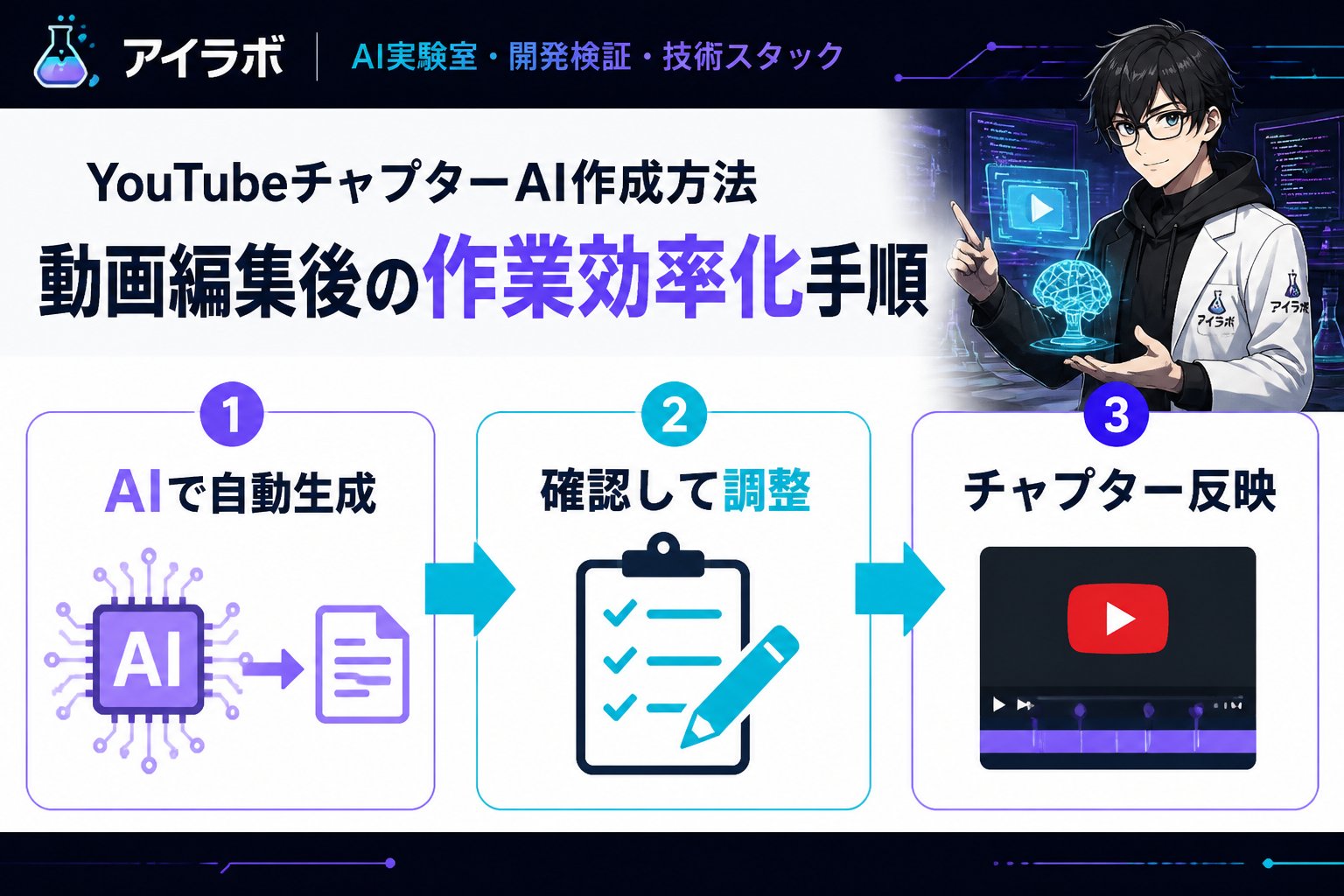 AI活用 YouTube動画編集後の作業負担を減らしたい発信者の悩み