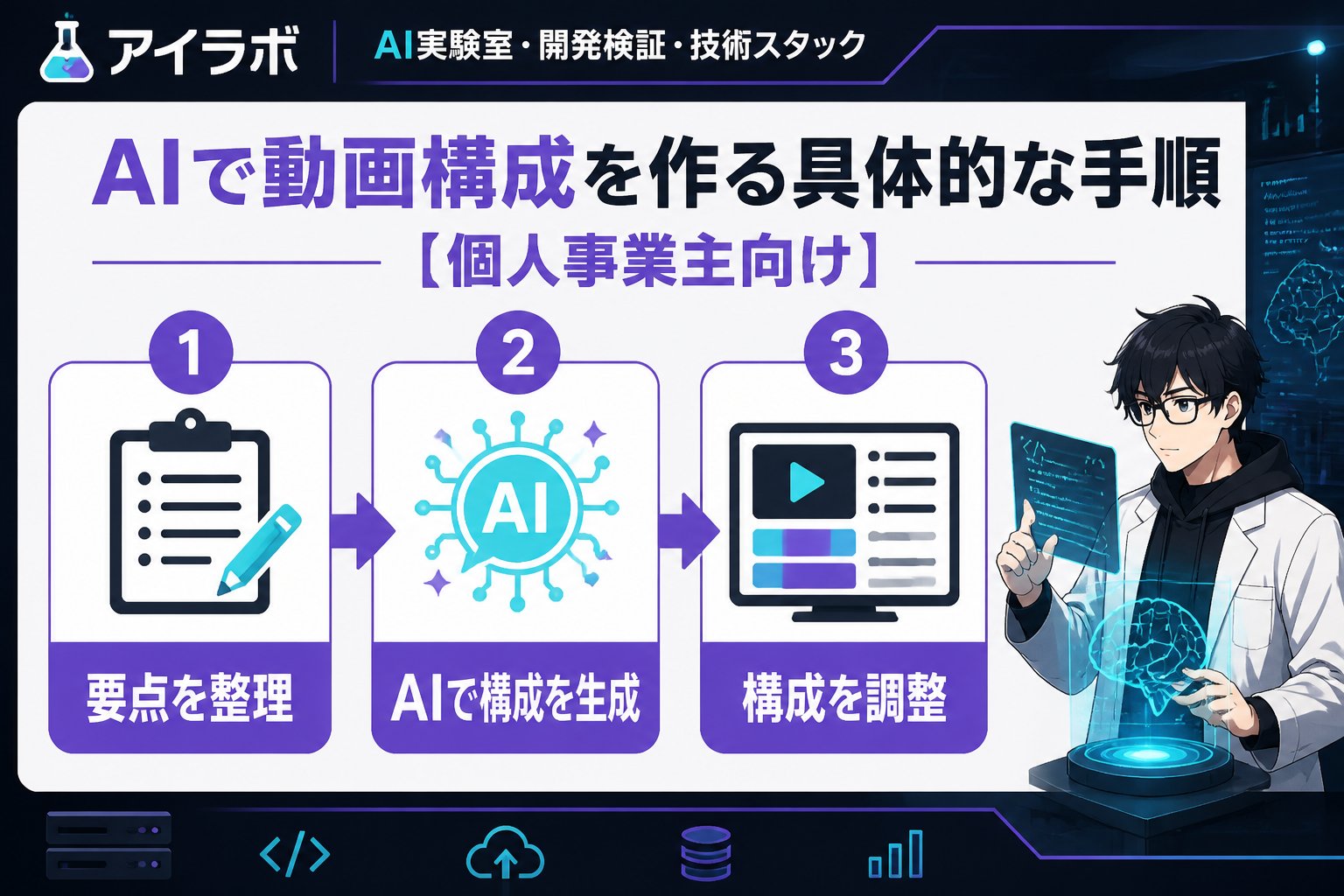 AI活用 AIで動画構成を作る具体的な手順【個人事業主向け】