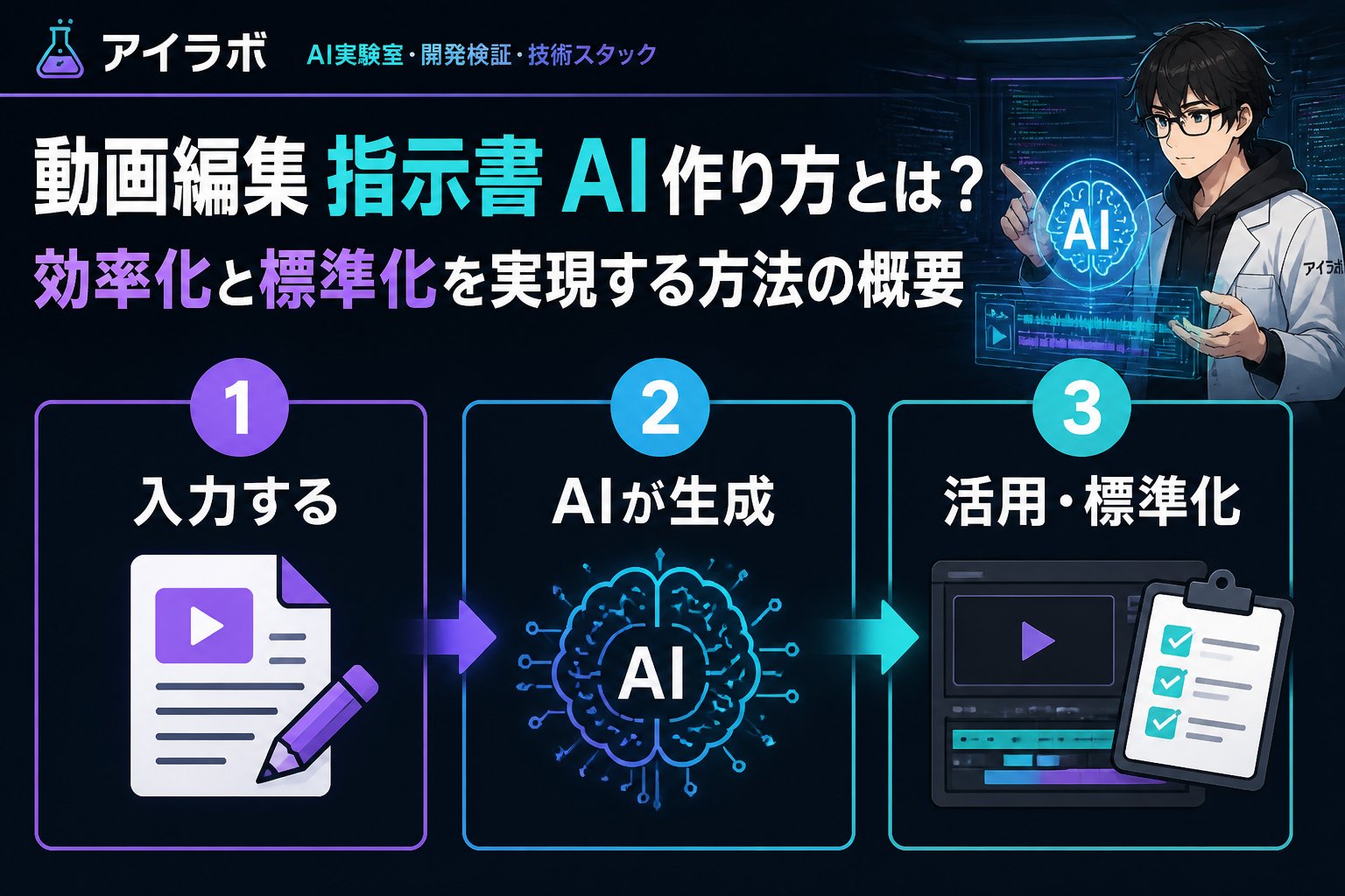 AI活用 動画編集 指示書 AI 作り方とは？効率化と標準化を実現する方法の概要