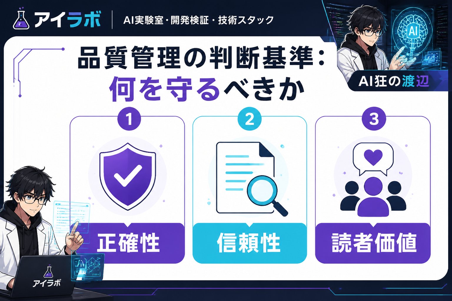 AI活用 品質管理の判断基準：何を守るべきか