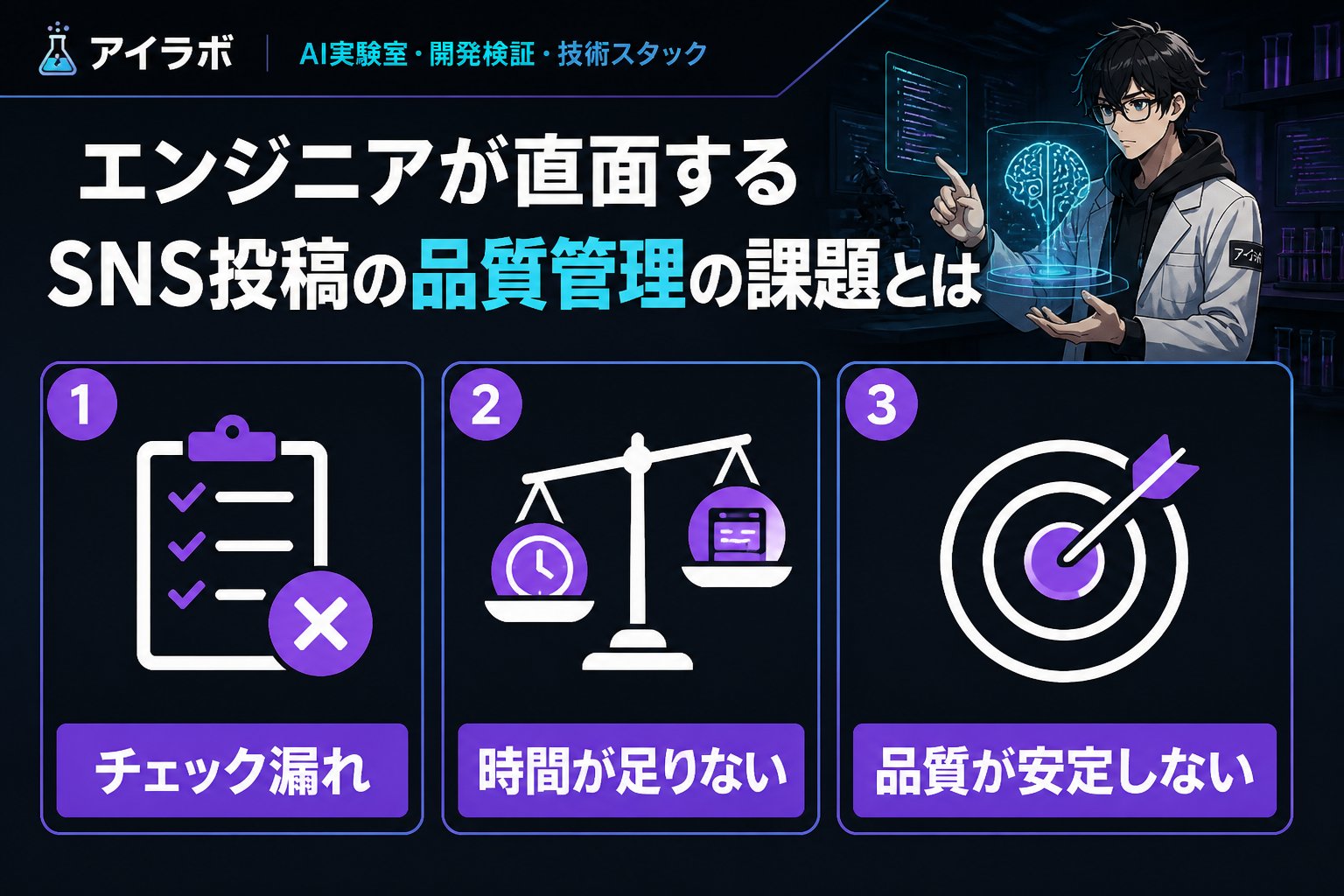 AI活用 エンジニアが直面するSNS投稿の品質管理の課題とは