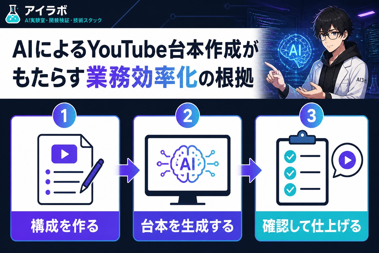 AI活用 AIによるYouTube台本作成がもたらす業務効率化の根拠