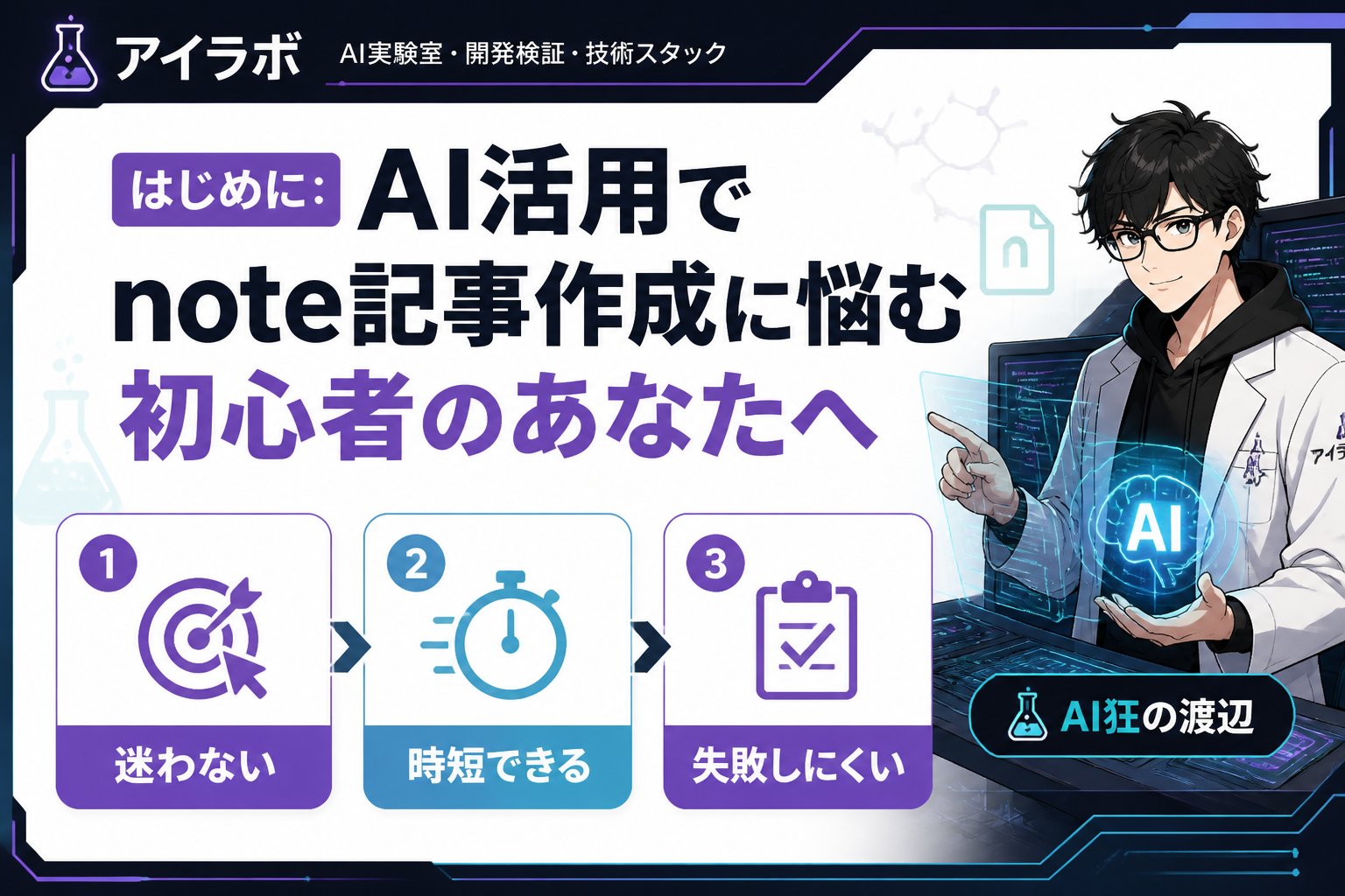 AI活用 はじめに:AI活用でnote記事作成に悩む初心者のあなたへ
