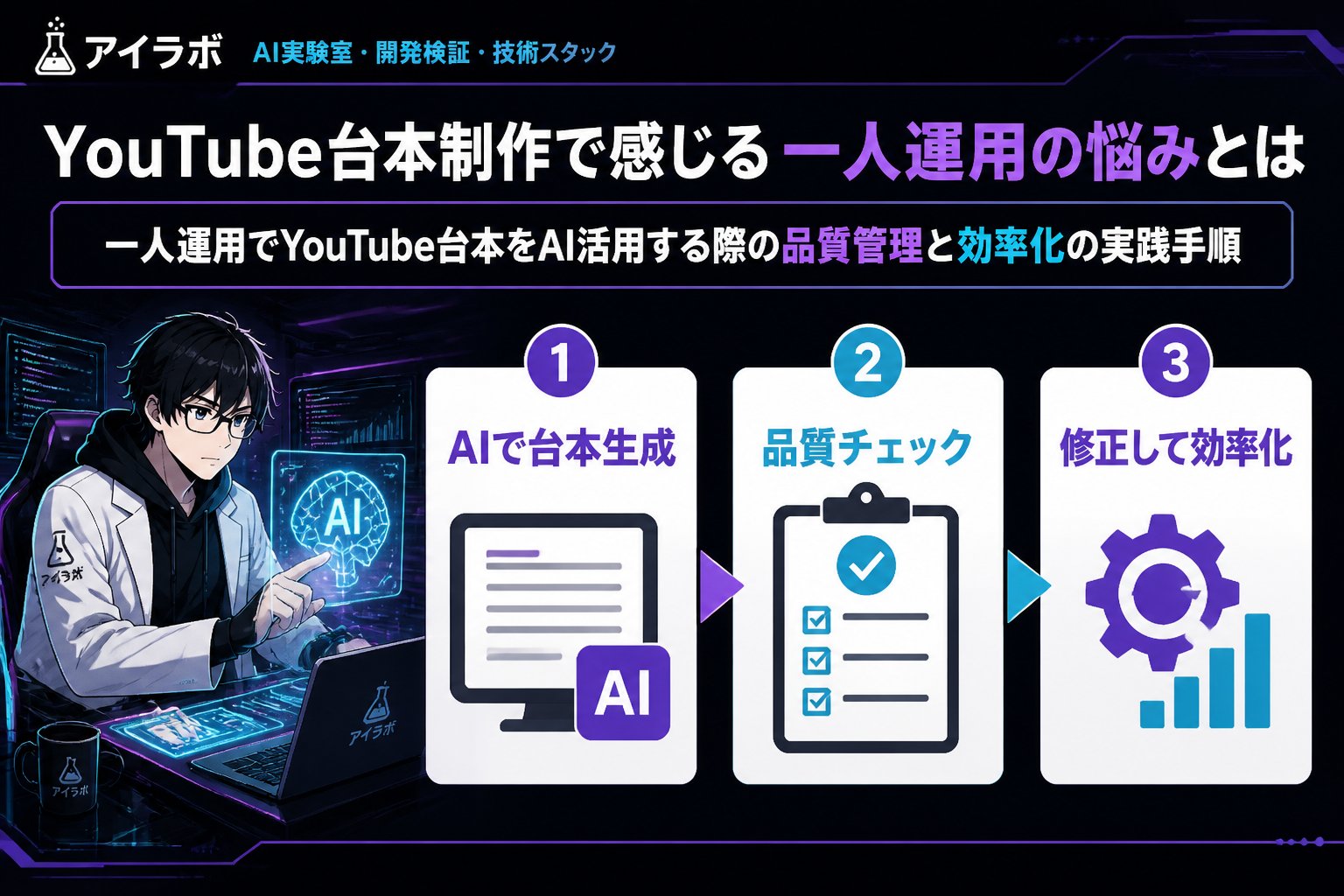 AI活用 YouTube台本制作で感じる一人運用の悩みとは