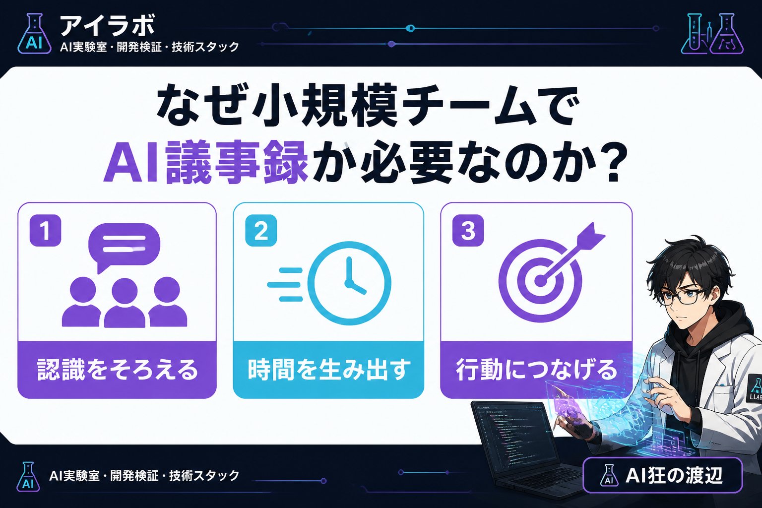 AI活用 なぜ小規模チームでAI議事録が必要なのか？