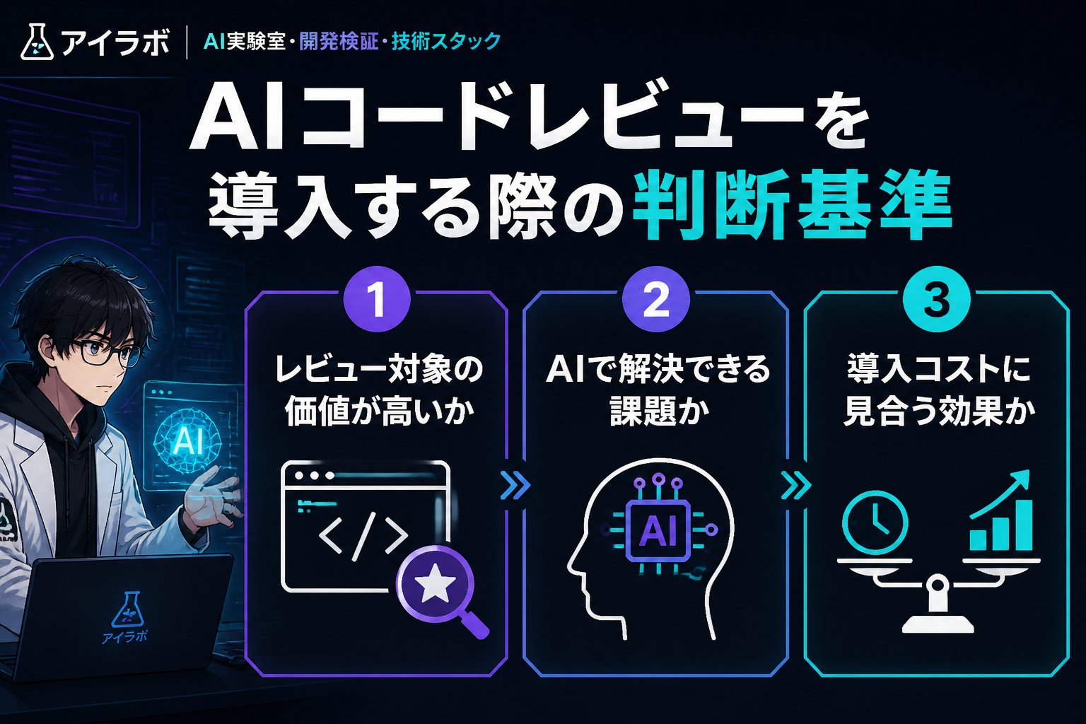 開発ツール AIコードレビューを導入する際の判断基準