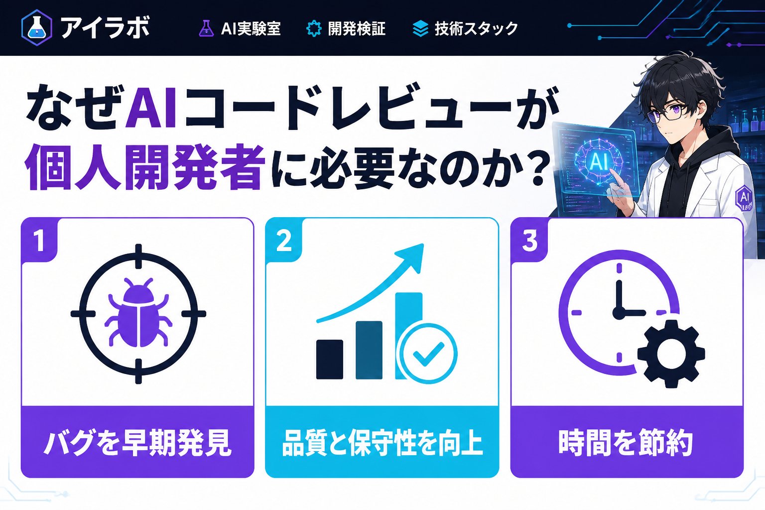 開発ツール なぜAIコードレビューが個人開発者に必要なのか？