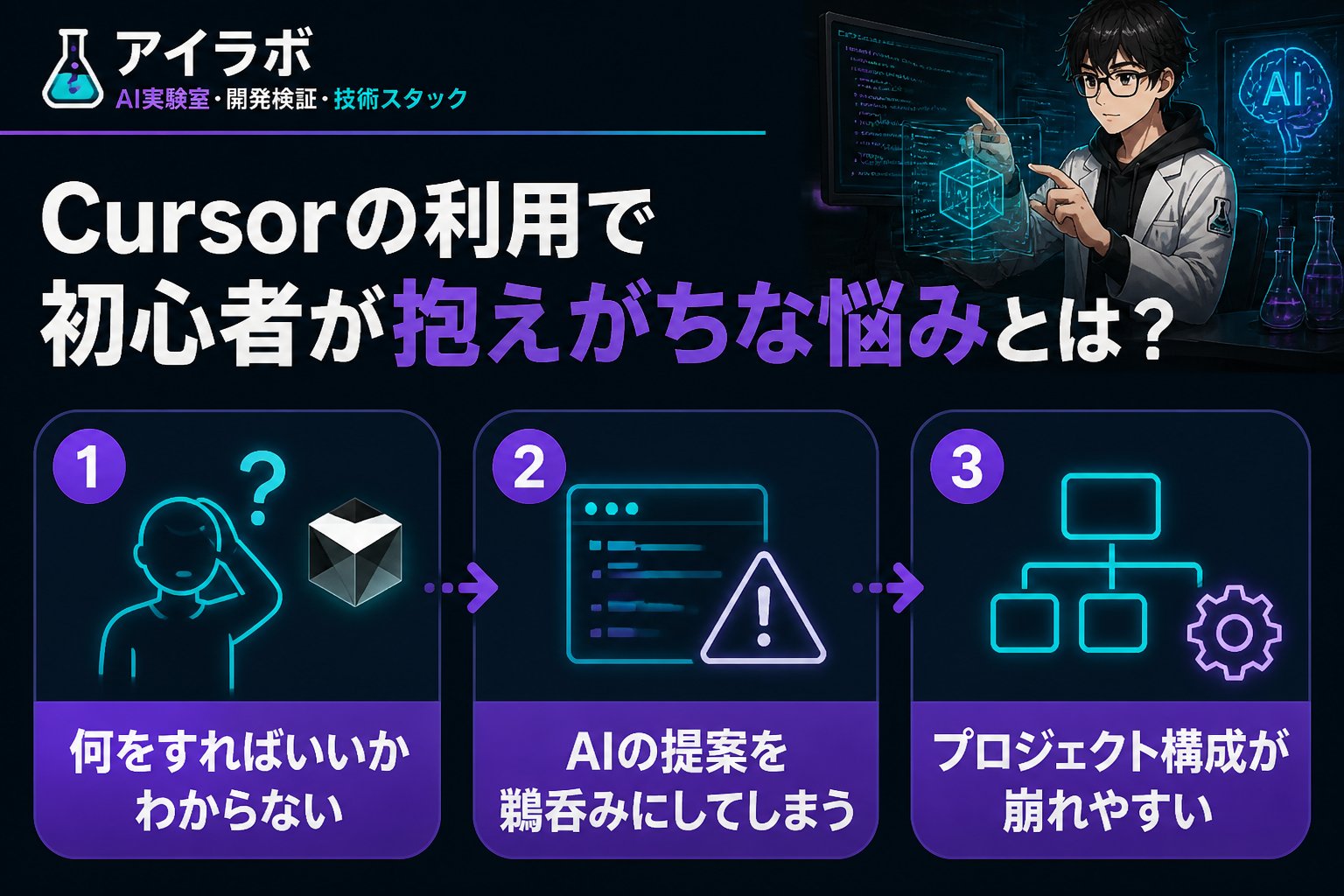 開発ツール Cursorの利用で初心者が抱えがちな悩みとは?