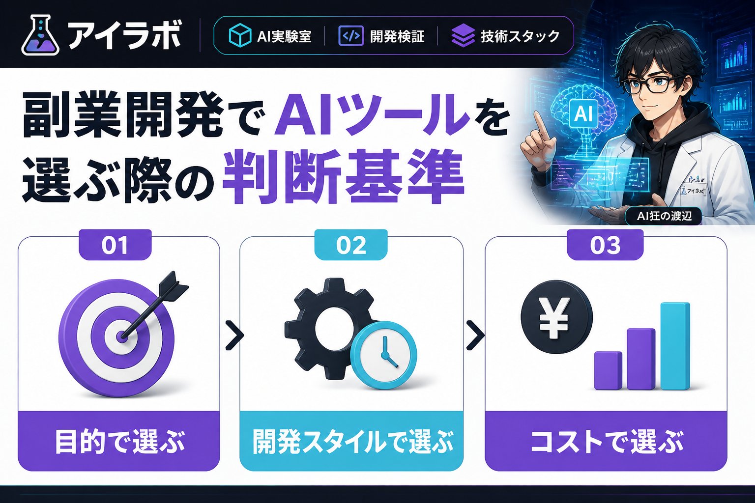 開発ツール 副業開発でAIツールを選ぶ際の判断基準