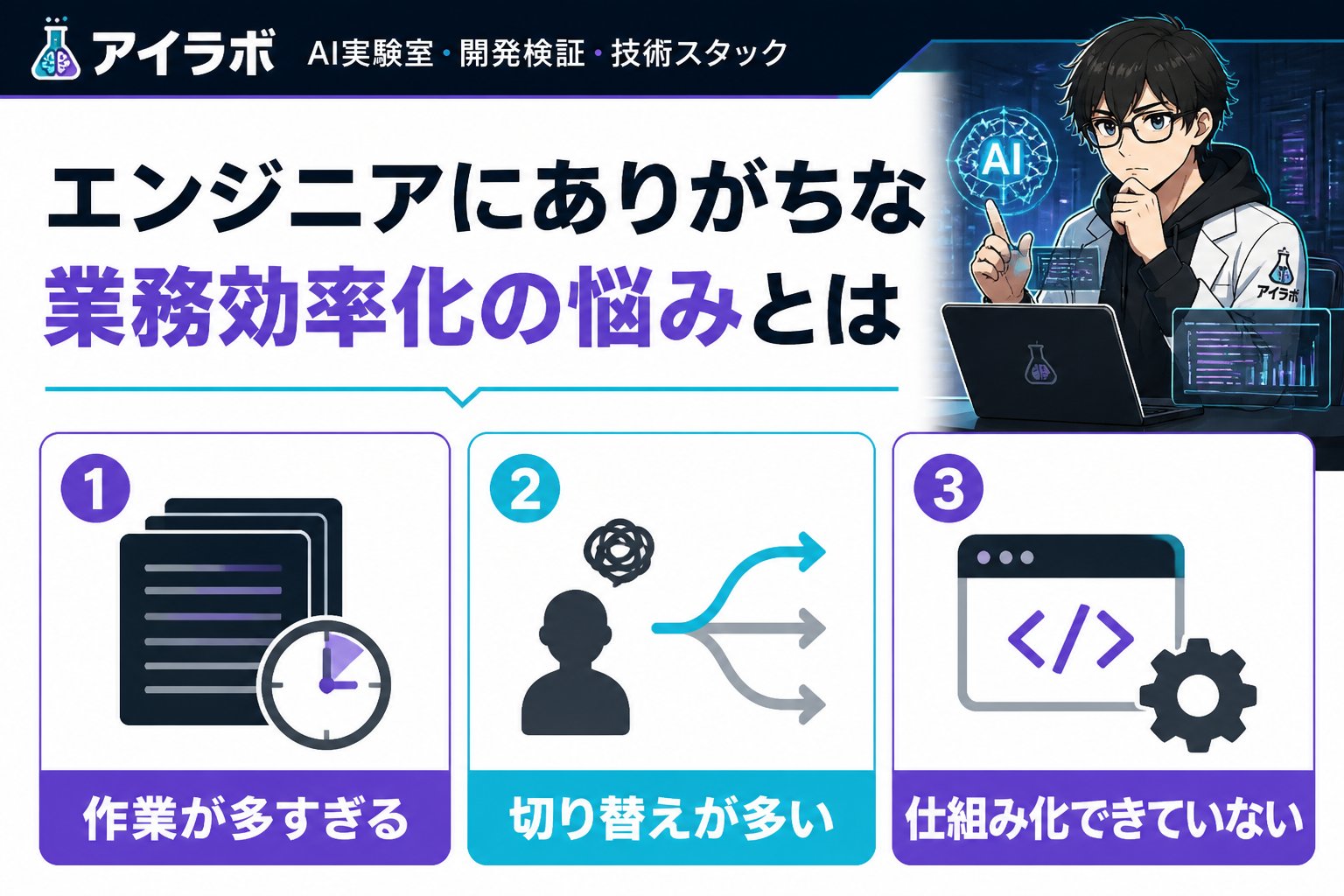 AI活用 エンジニアにありがちな業務効率化の悩みとは
