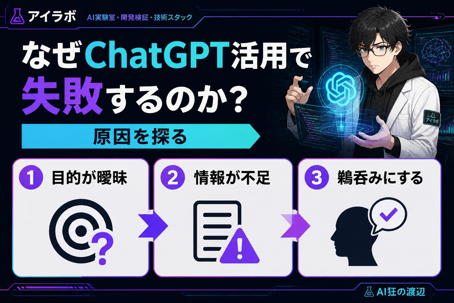 AI活用 なぜChatGPT活用で失敗するのか?原因を探る