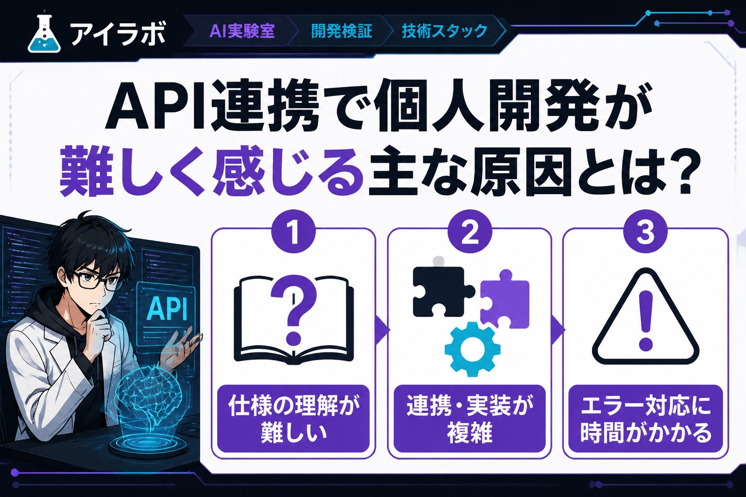 プログラミング API連携で個人開発が難しく感じる主な原因とは？