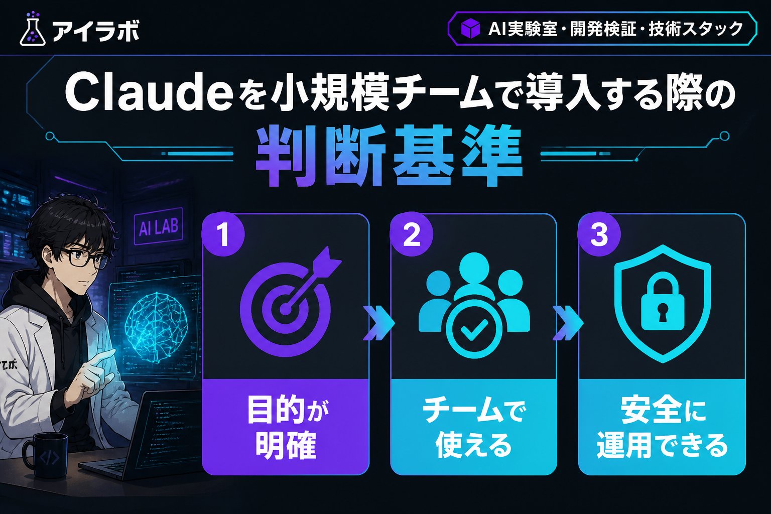 AI活用 Claudeを小規模チームで導入する際の判断基準