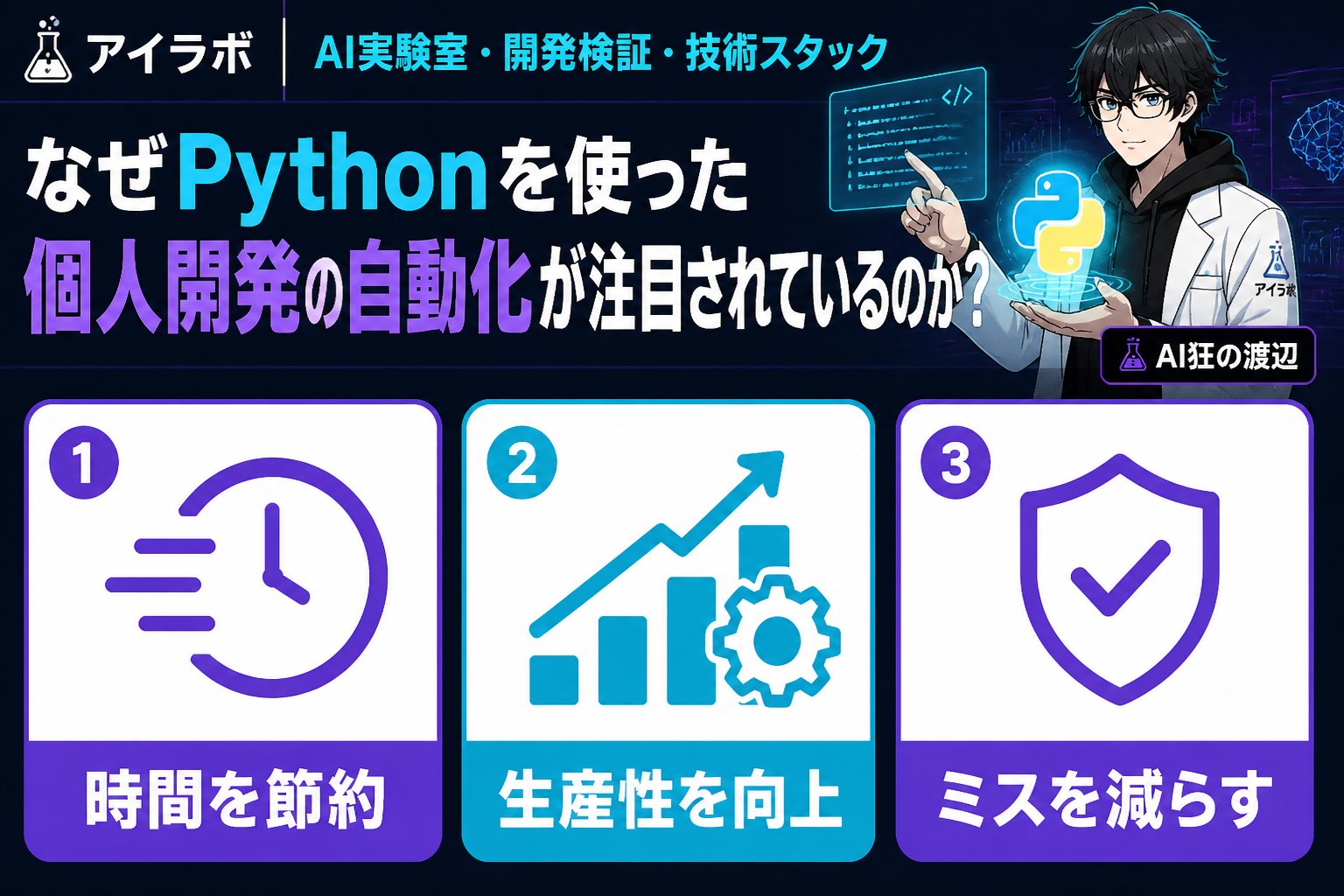 プログラミング なぜPythonを使った個人開発の自動化が注目されているのか?