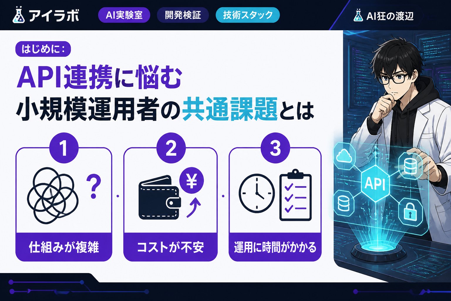 プログラミング はじめに:API連携に悩む小規模運用者の共通課題とは