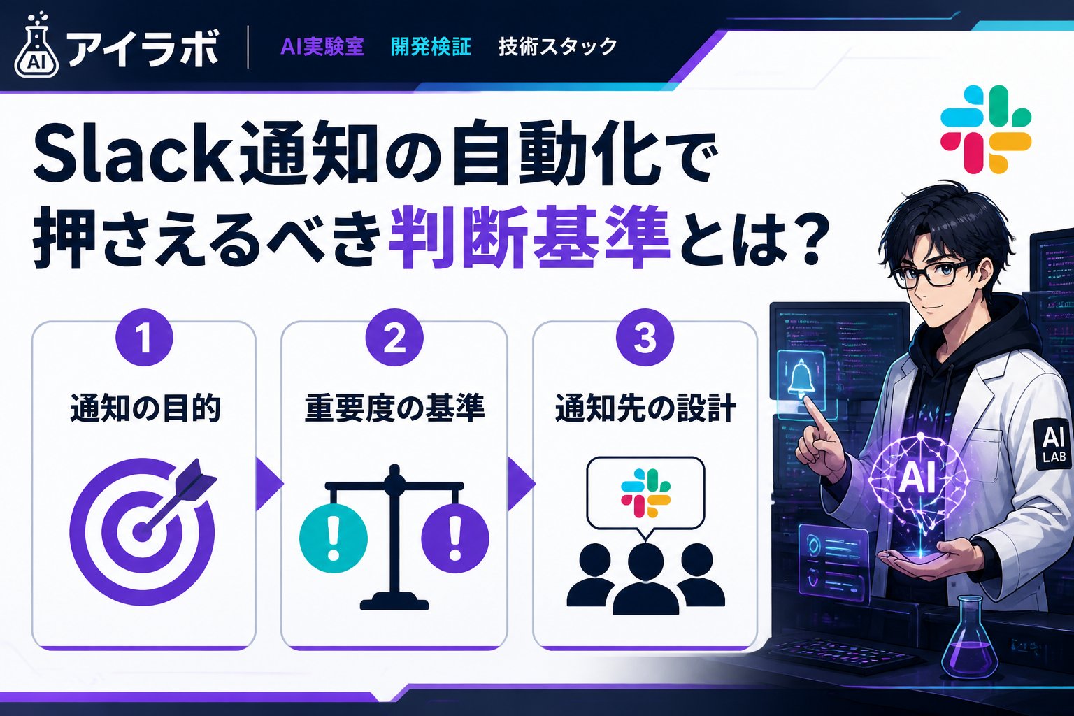 プログラミング Slack通知の自動化で押さえるべき判断基準とは？