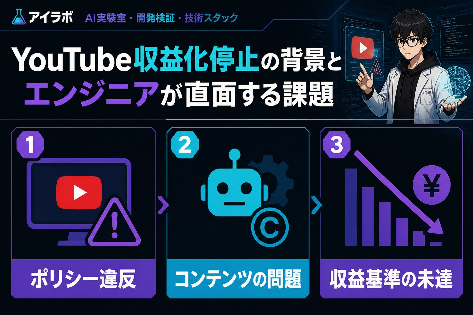 gsc_priority YouTube収益化停止の背景とエンジニアが直面する課題