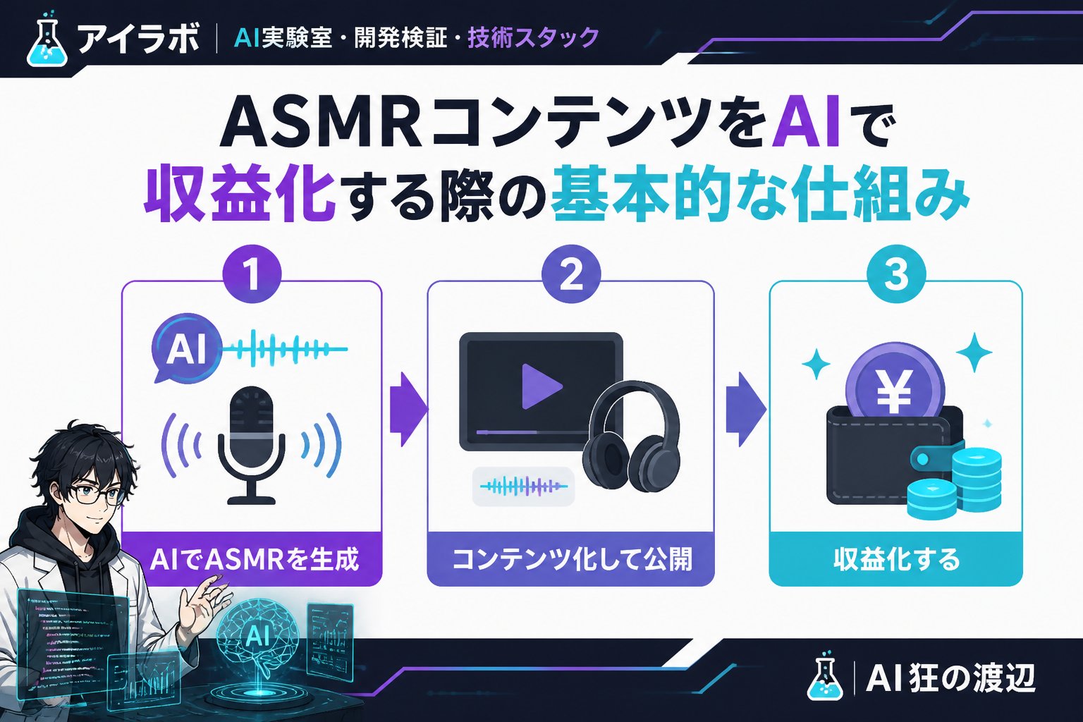 AI活用 ASMRコンテンツをAIで収益化する際の基本的な仕組み