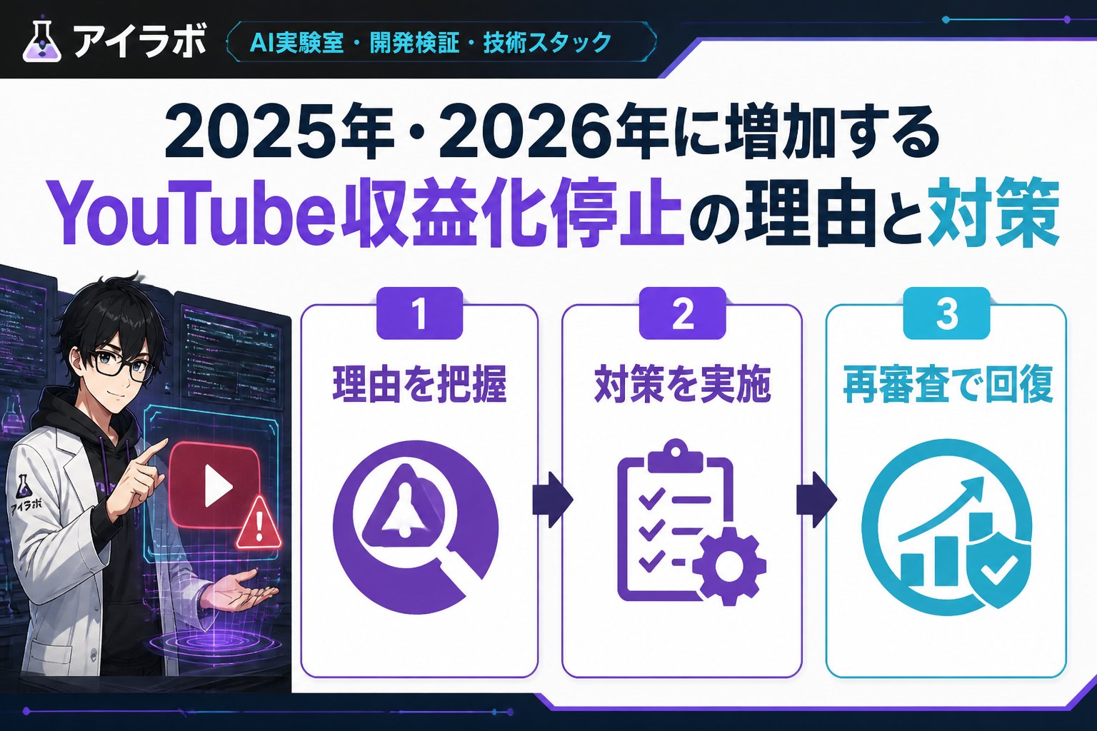 gsc_priority youtube収益化停止増加理由20252026を含む対策の具体的手順