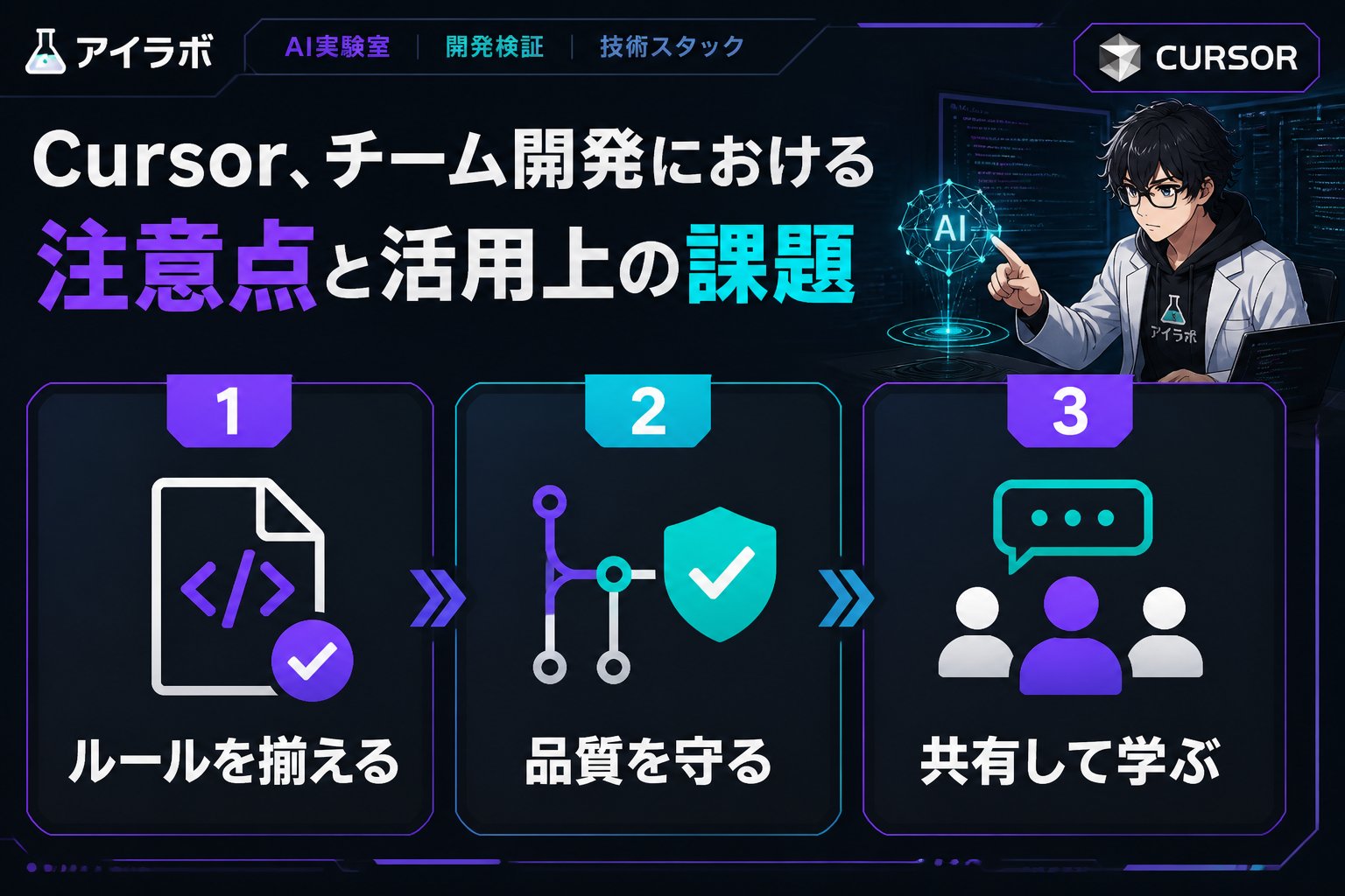 開発ツール Cursor、チーム開発における注意点と活用上の課題