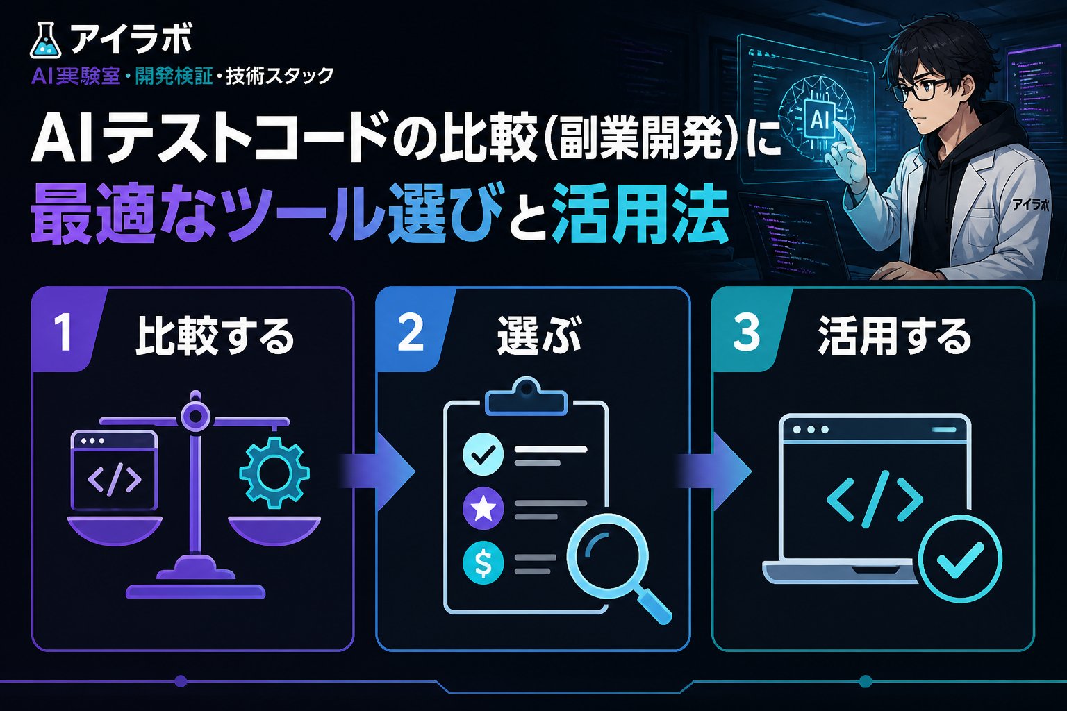 開発ツール AIテストコード副業開発における比較と活用のポイント