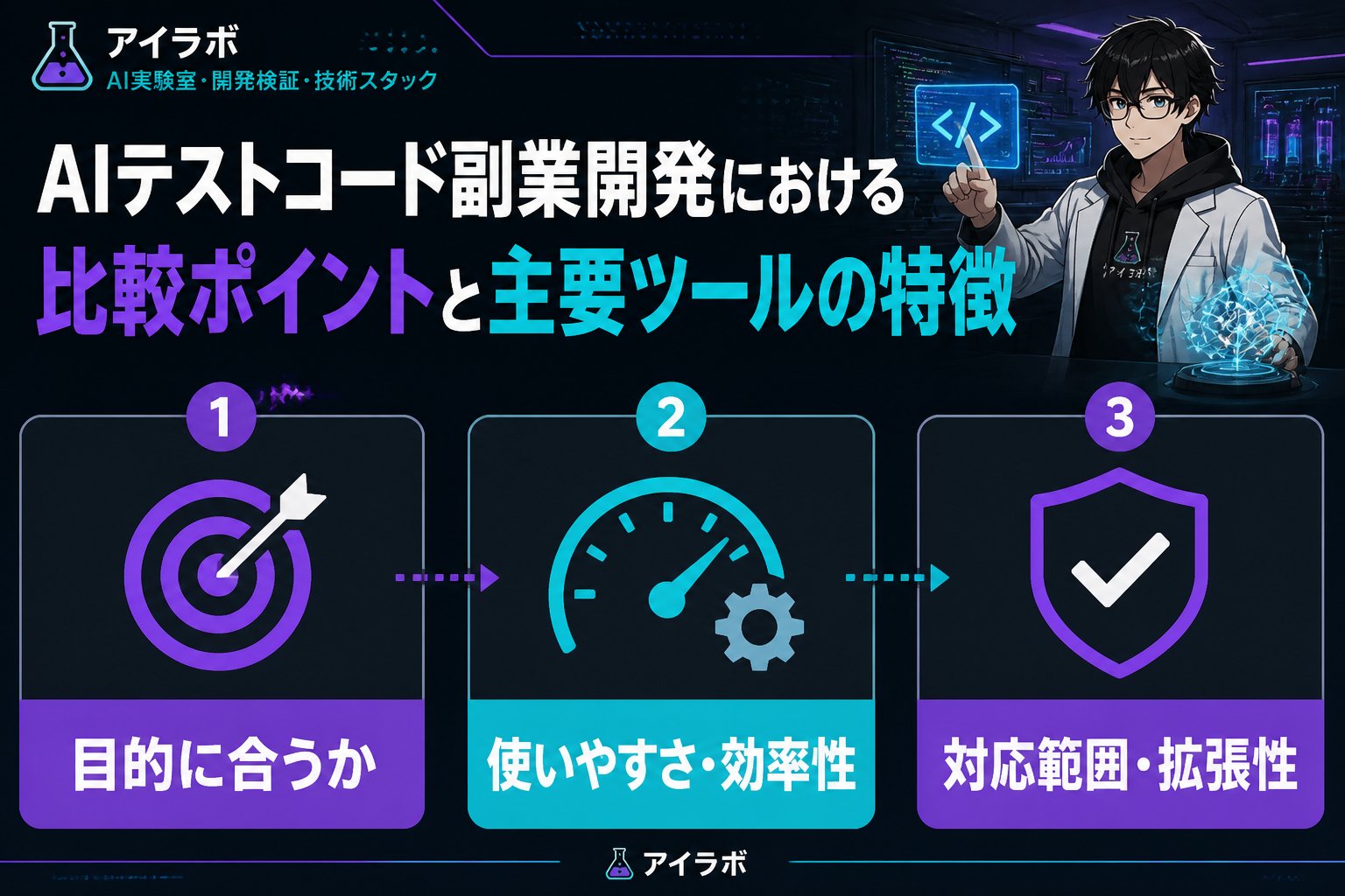 開発ツール AIテストコード副業開発における比較ポイントと主要ツールの特徴
