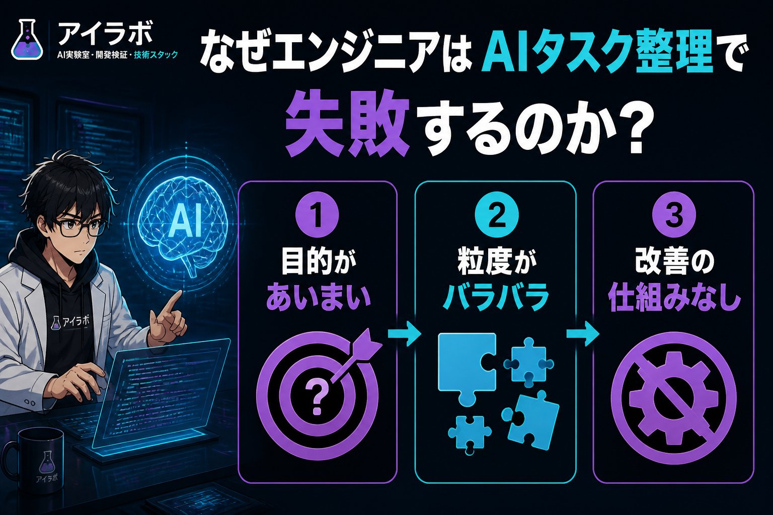 AI活用 なぜエンジニアはAIタスク整理で失敗するのか？