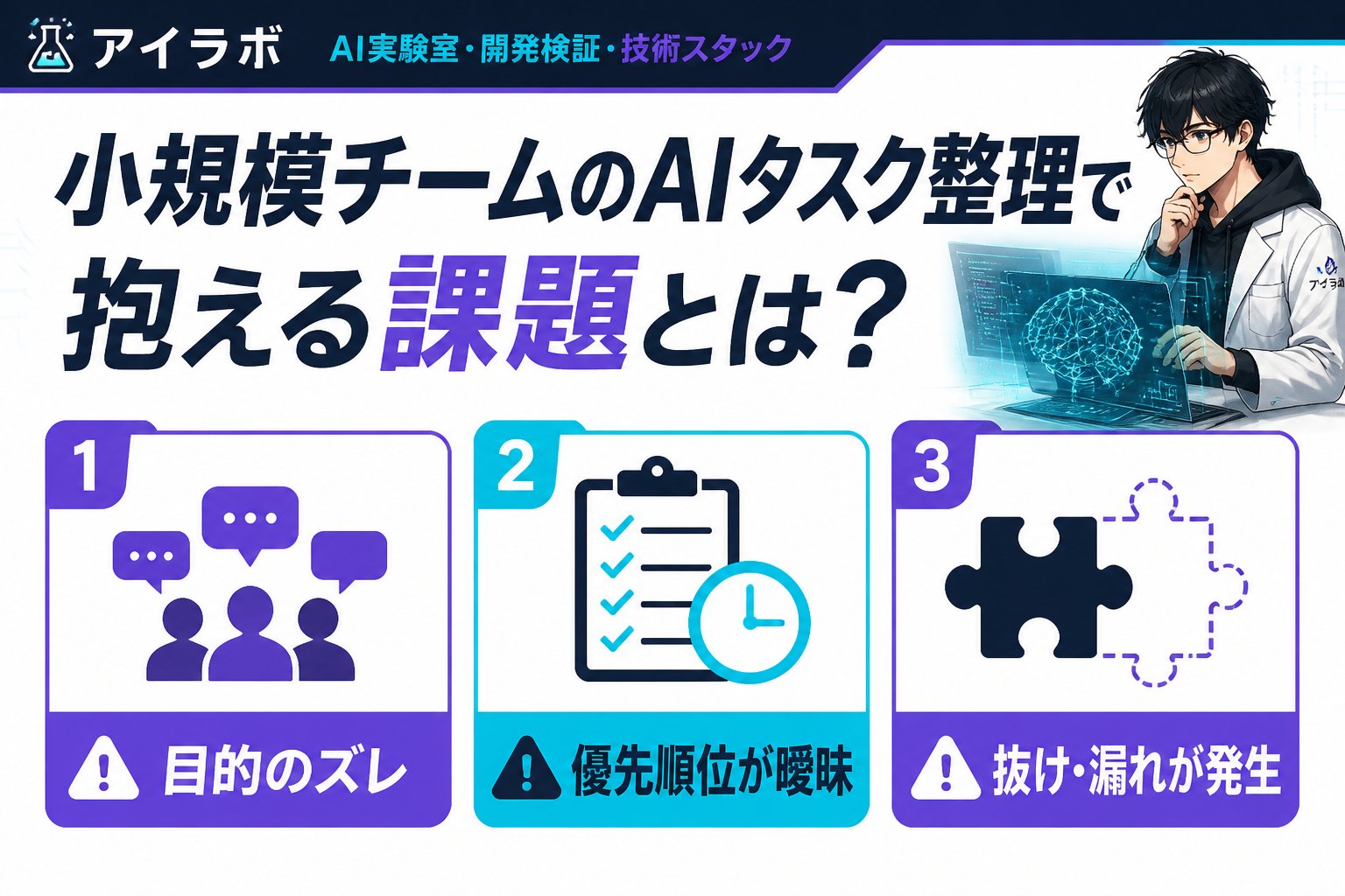AI活用 小規模チームのAIタスク整理で抱える課題とは？