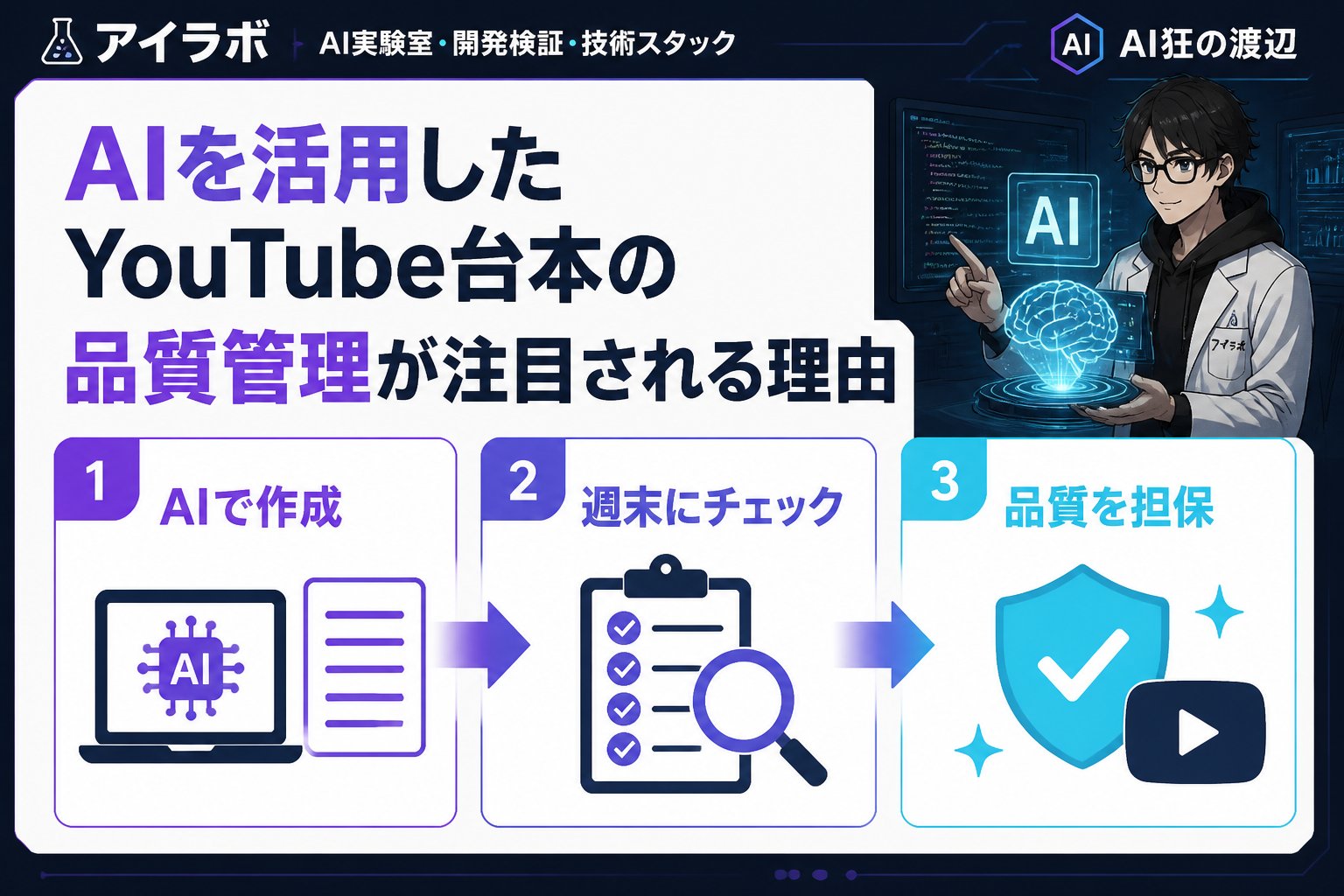 AI活用 AIを活用したYouTube台本の品質管理が注目される理由