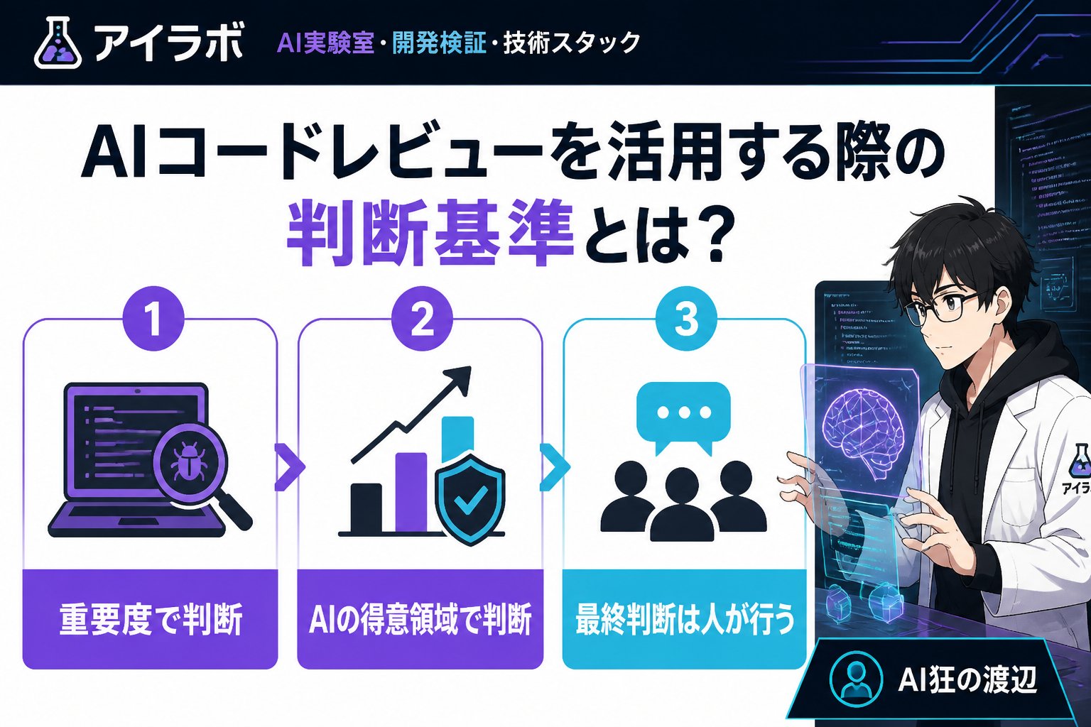 開発ツール AIコードレビューを活用する際の判断基準とは？