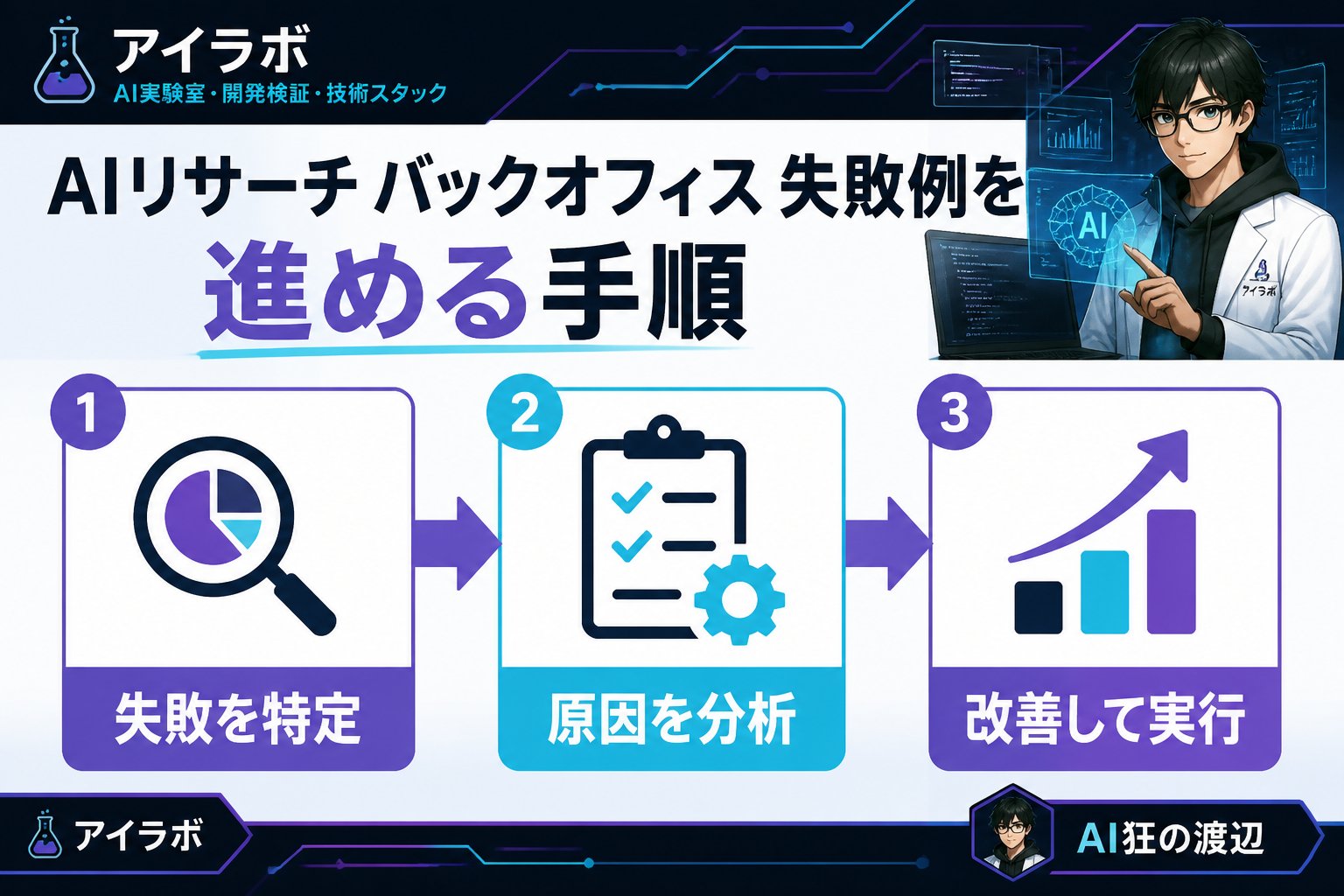 AI活用 AIリサーチ バックオフィス 失敗例を進める手順