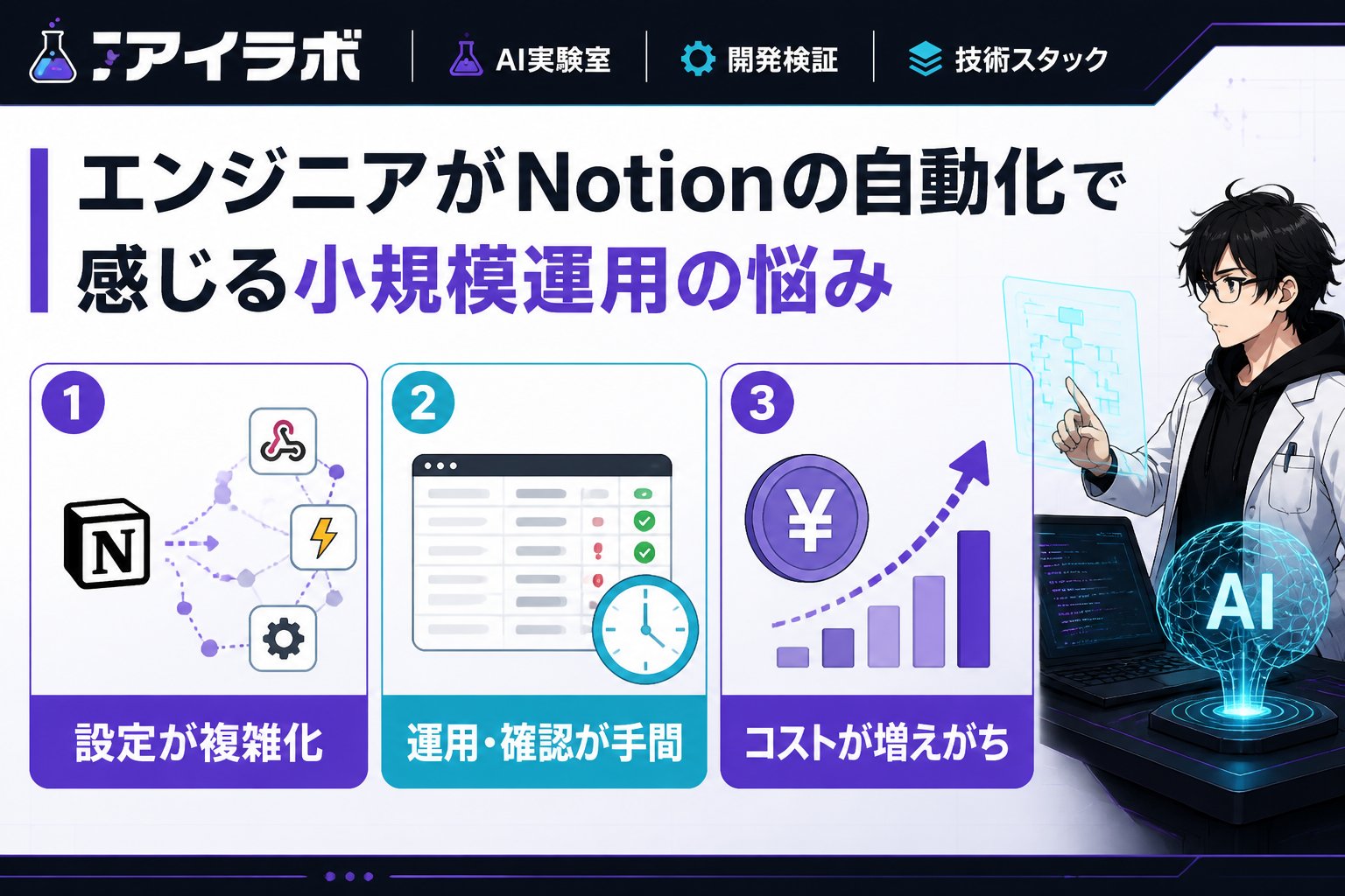 プログラミング エンジニアがNotionの自動化で感じる小規模運用の悩み