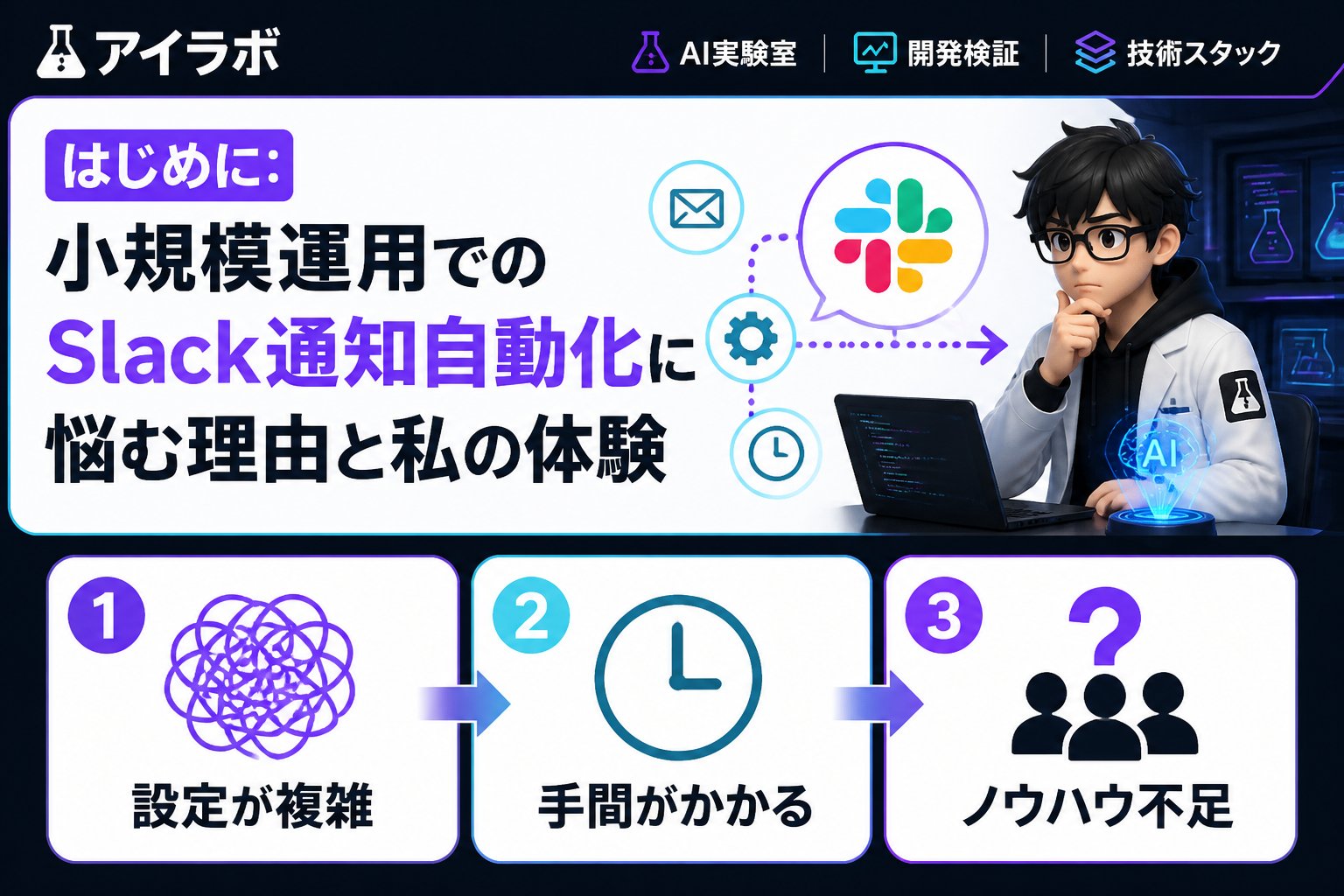 プログラミング はじめに:小規模運用でのSlack通知自動化に悩む理由と私の体験