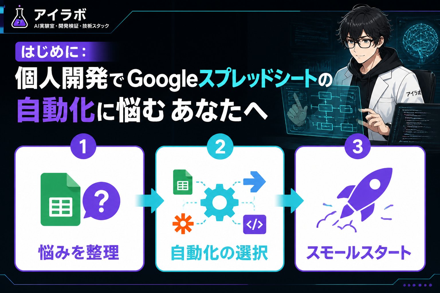 プログラミング はじめに：個人開発でGoogleスプレッドシートの自動化に悩むあなたへ