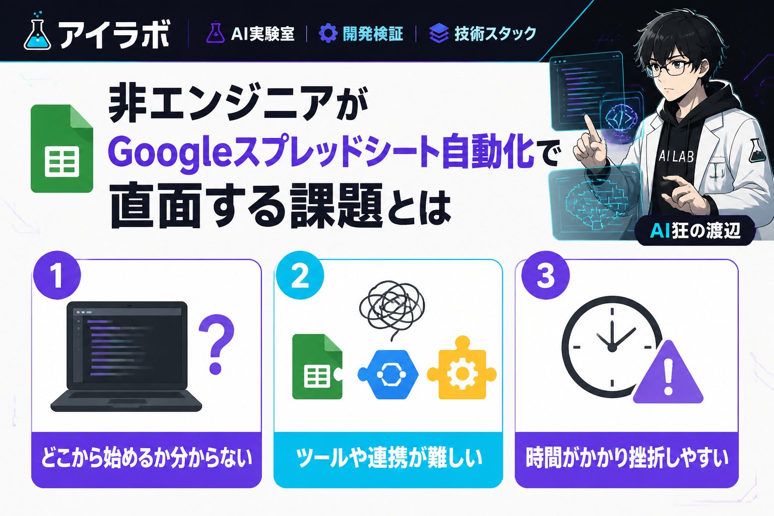 プログラミング 非エンジニアがGoogleスプレッドシート自動化で直面する課題とは