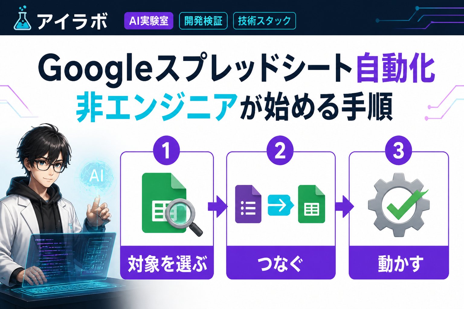プログラミング Googleスプレッドシート 自動化 非エンジニア 始め方を進める手順