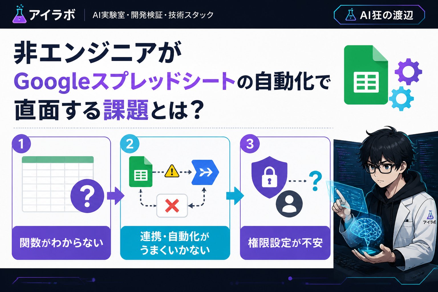 プログラミング 非エンジニアがGoogleスプレッドシートの自動化で直面する課題とは？
