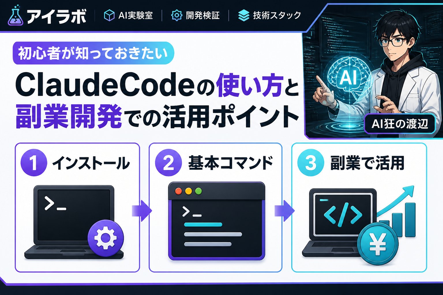開発ツール ClaudeCodeの使い方（初心者）を含む基本的な特徴と活用メリット