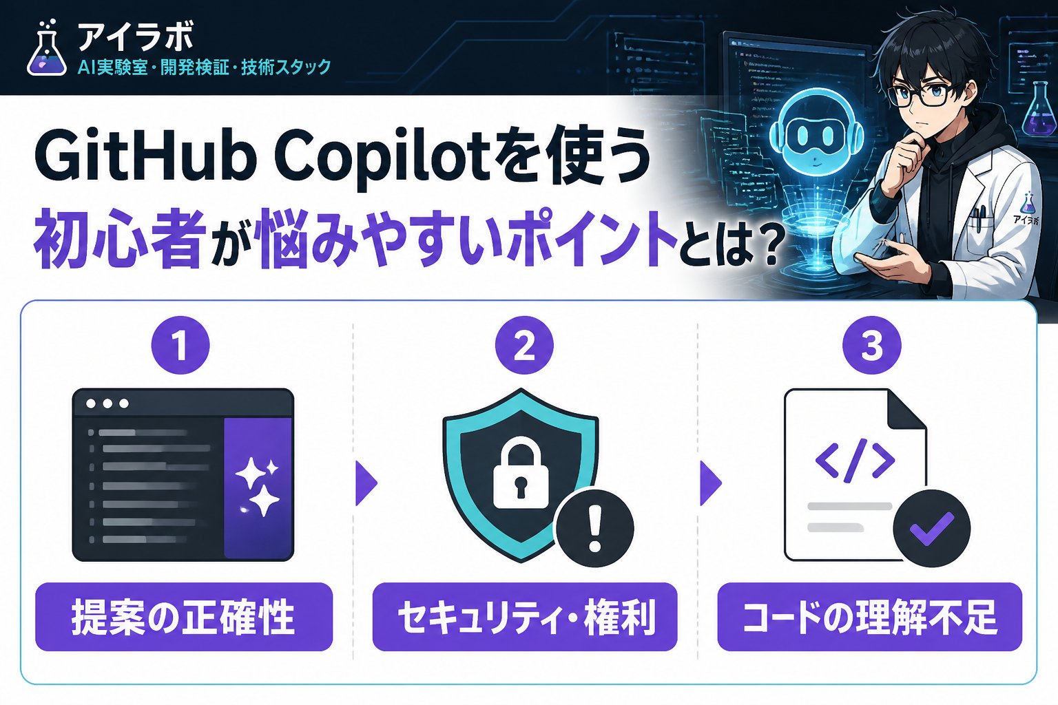 開発ツール GitHub Copilotを使う初心者が悩みやすいポイントとは？