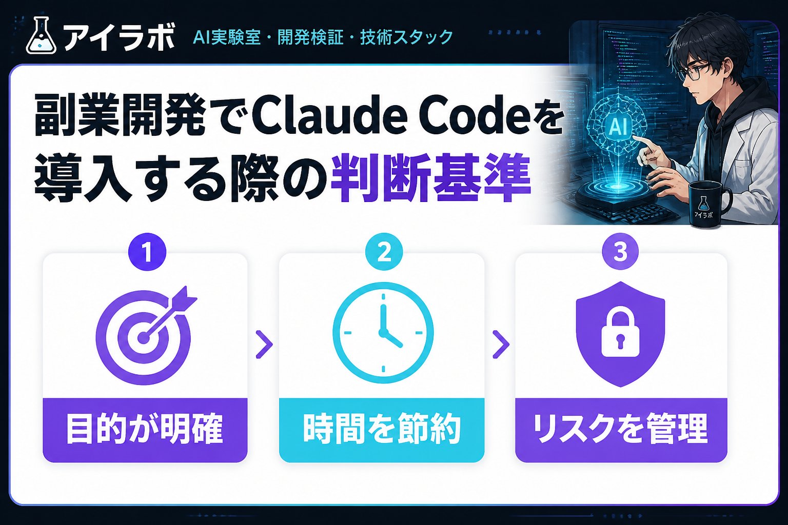 開発ツール 副業開発でClaude Codeを導入する際の判断基準