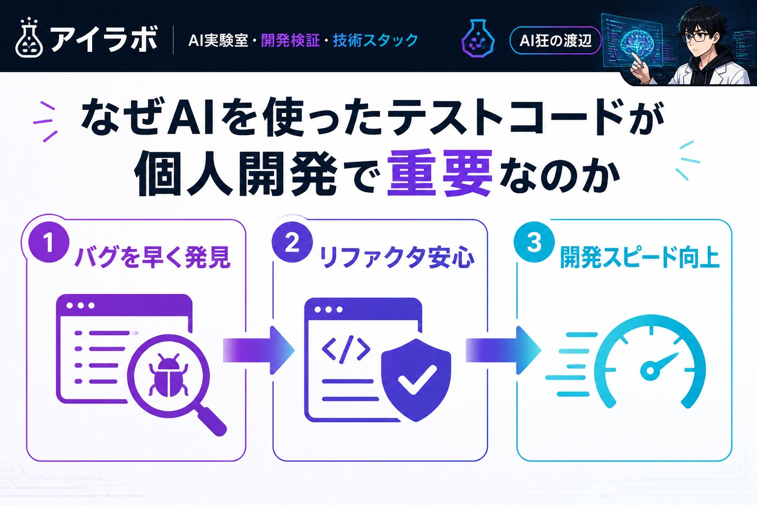 開発ツール なぜAIを使ったテストコードが個人開発で重要なのか