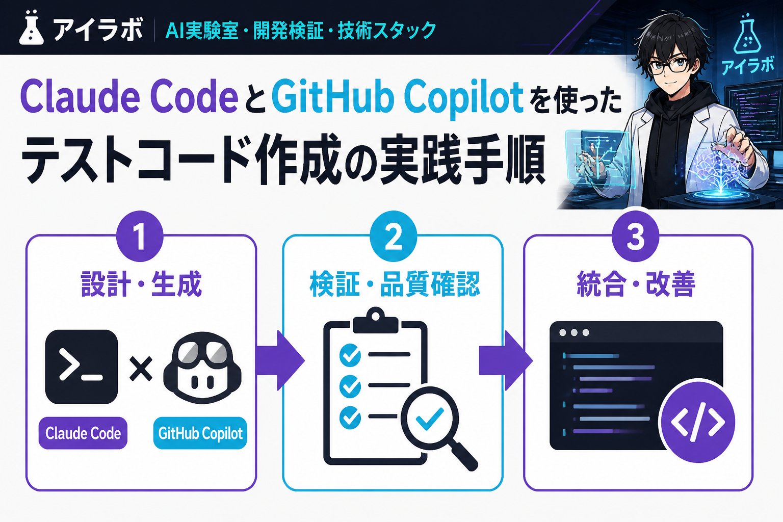 開発ツール Claude CodeとGitHub Copilotを使ったテストコード作成の実践手順