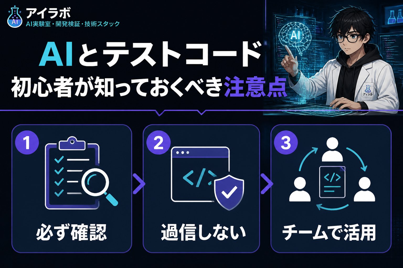 開発ツール AIとテストコード、初心者が知っておくべき注意点