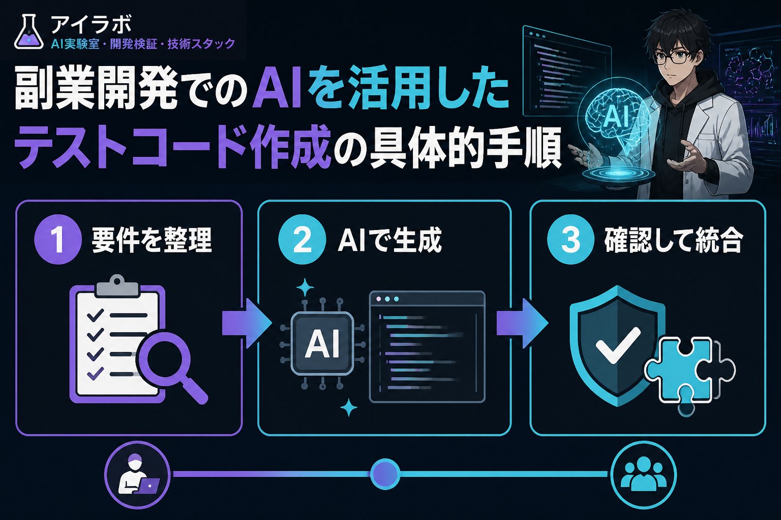 開発ツール 副業開発でのAIを活用したテストコード作成の具体的手順