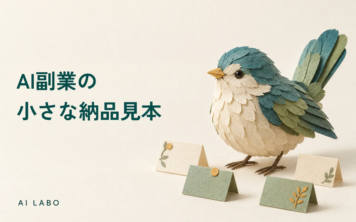 AIを使う副業の準備：受注前に、小さな納品サンプルを作る手順のサムネイル
